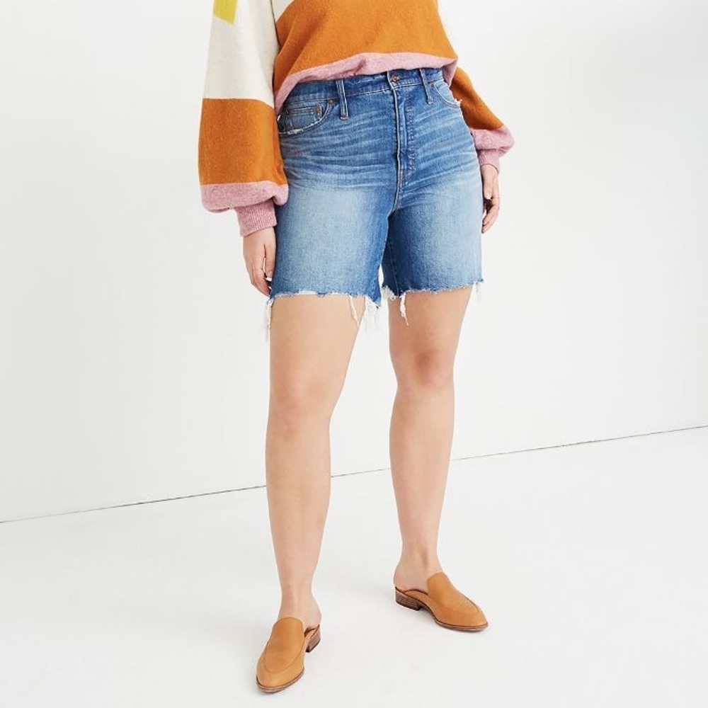 Madewell high-rise denim cut off jean shorts